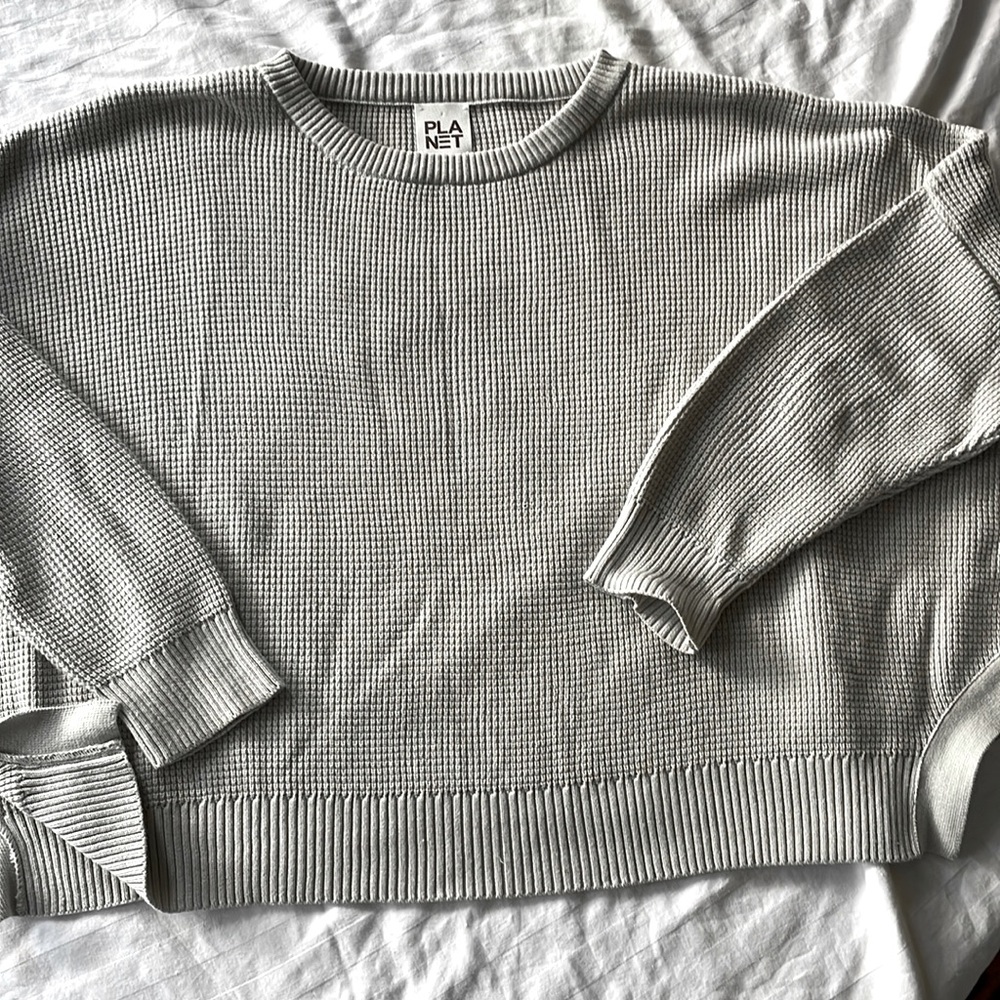 Planet grey cotton sweater